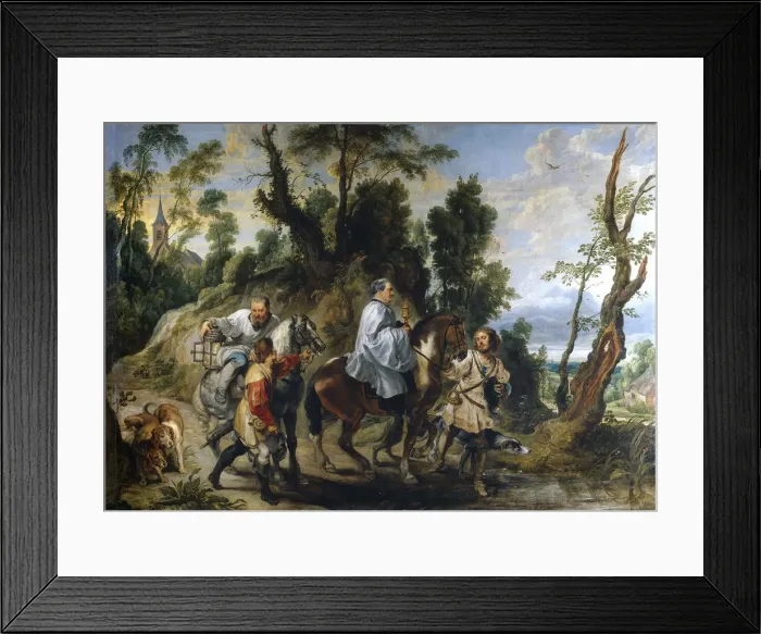 Framed Print : Rudolph of Habsburg and the Priest, ca 1625. Artist: Wildens, Jan (1586-1653) Framed Print : Rudolph of Habsburg and the Priest, ca 1625. Artist: Wildens, Jan (1586-1653)