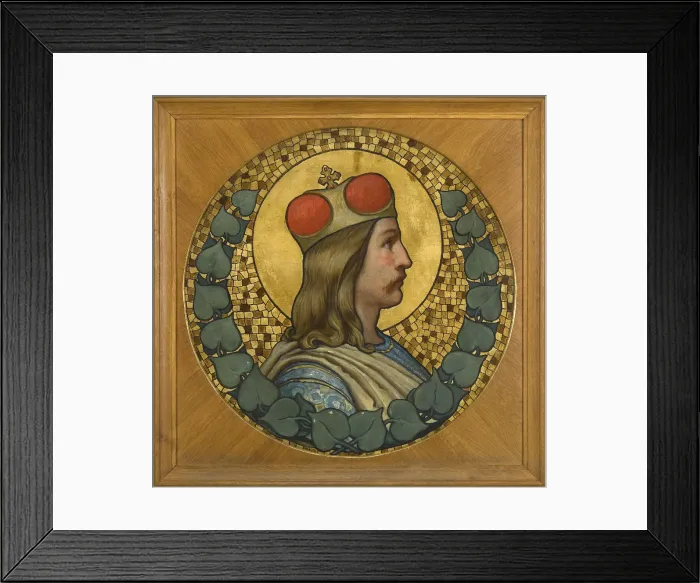 Framed Print : Saint Wenceslaus I, Duke of Bohemia, 1900. Artist: Liebscher, Adolf (1857-1919) Framed Print : Saint Wenceslaus I, Duke of Bohemia, 1900. Artist: Liebscher, Adolf (1857-1919)