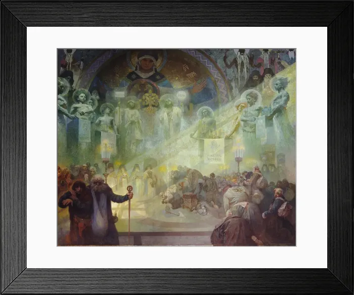 Framed Print : Holy Mount Athos, 1926. Artist: Mucha, Alfons Marie (1860-1939) Framed Print : Holy Mount Athos, 1926. Artist: Mucha, Alfons Marie (1860-1939)