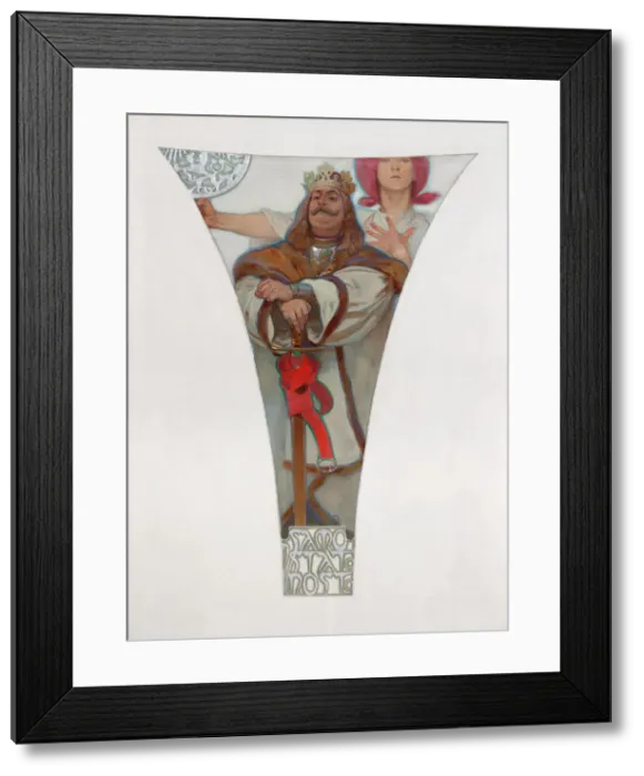 Framed Print : George of Podebrady, 1911. Artist: Mucha, Alfons Marie (1860-1939)