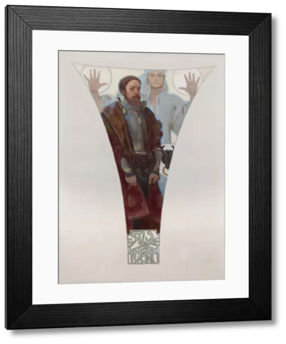 Framed Print : John of Pernstein, 1911. Artist: Mucha, Alfons Marie (1860-1939) Framed Print : John of Pernstein, 1911. Artist: Mucha, Alfons Marie (1860-1939)