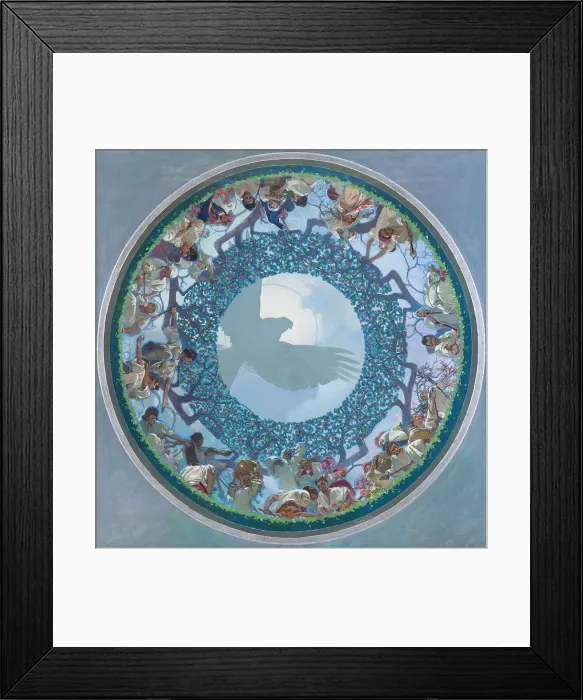 Framed Print : The Slavic Unity, 1910-1911. Artist: Mucha, Alfons Marie (1860-1939)