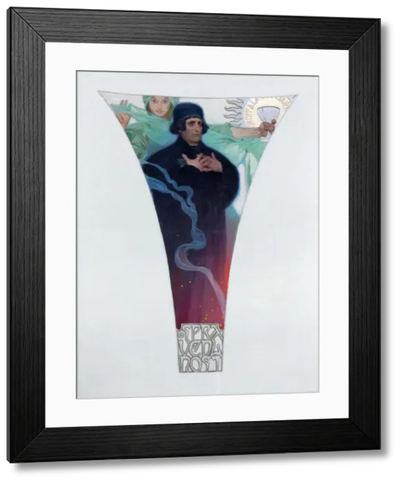 Framed Print : John Hus, 1911. Artist: Mucha, Alfons Marie (1860-1939) Framed Print : John Hus, 1911. Artist: Mucha, Alfons Marie (1860-1939)