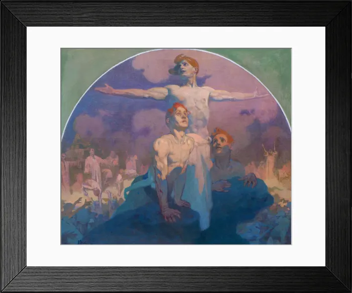 Framed Print : By ones own strength I, 1911. Artist: Mucha, Alfons Marie (1860-1939) Framed Print : By ones own strength I, 1911. Artist: Mucha, Alfons Marie (1860-1939)