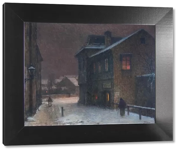 Street in snow, 1907-1909. Artist: Schikaneder, Jakub (1855-1924)