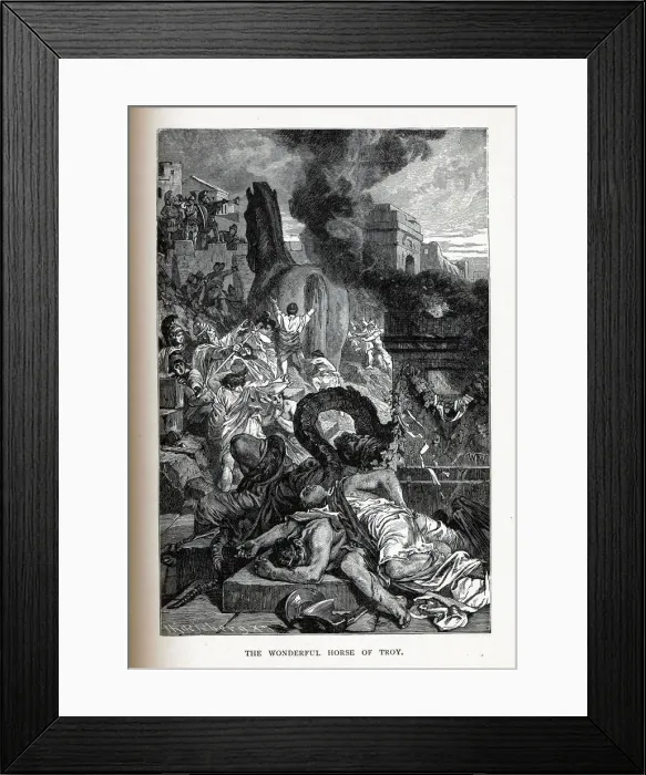 Framed Print : Trojan Horse, 1882. Artist: Anonymous Framed Print : Trojan Horse, 1882. Artist: Anonymous