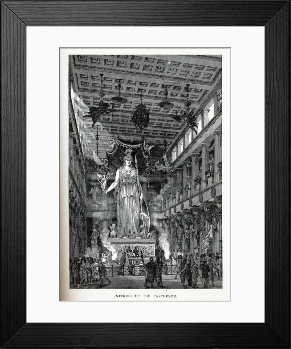 Framed Print : Interior of the Parthenon, 1882. Artist: Closs, Adolf (1840-1894) Framed Print : Interior of the Parthenon, 1882. Artist: Closs, Adolf (1840-1894)