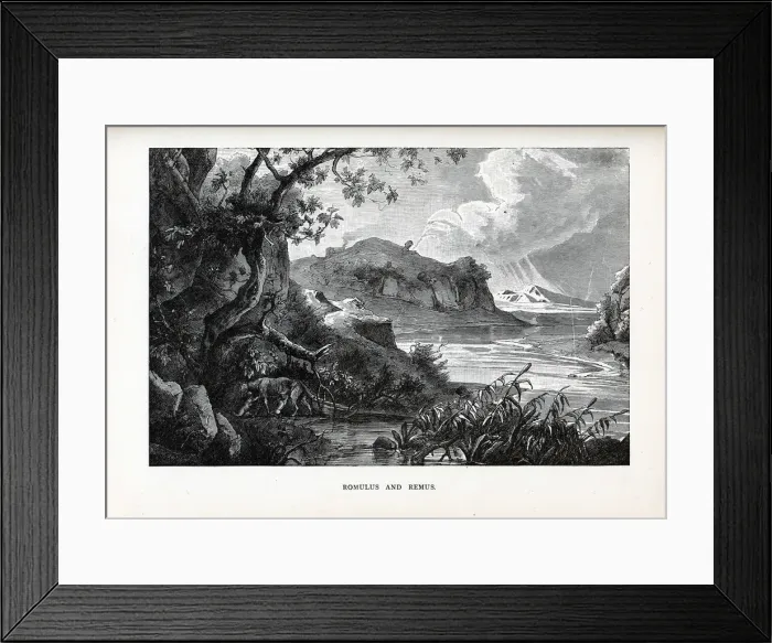 Framed Print : Romulus and Remus, 1882. Artist: Anonymous Framed Print : Romulus and Remus, 1882. Artist: Anonymous
