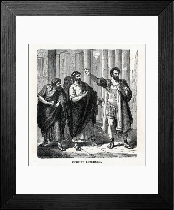 Framed Print : Camillus Banishment, 1882. Artist: Anonymous Framed Print : Camillus Banishment, 1882. Artist: Anonymous