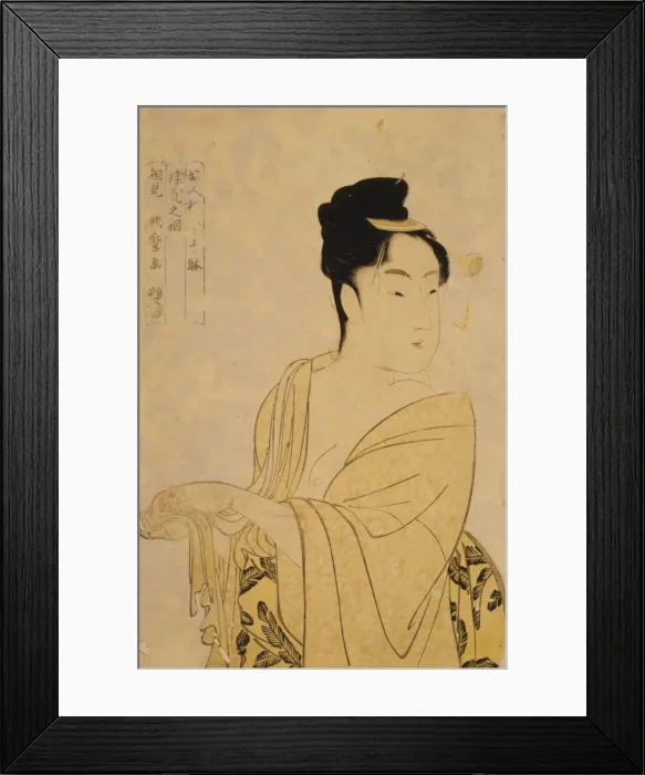 Framed Print : The Fancy-Free Type, from the series Ten Types in the Physiognomic Study of Women, c. 1793. Artist: Utamaro, Kitagawa (1753-1806) Framed Print : The Fancy-Free Type, from the series Ten Types in the Physiognomic Study of Women, c. 1793. Artist: Utamaro, Kitagawa (1753-1806)