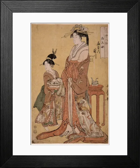 Framed Print : Takigawa of the Ogiya Eight, from the series Immortals in the Art of Love, 1793. Artist: Utamaro, Kitagawa (1753-1806) Framed Print : Takigawa of the Ogiya Eight, from the series Immortals in the Art of Love, 1793. Artist: Utamaro, Kitagawa (1753-1806)