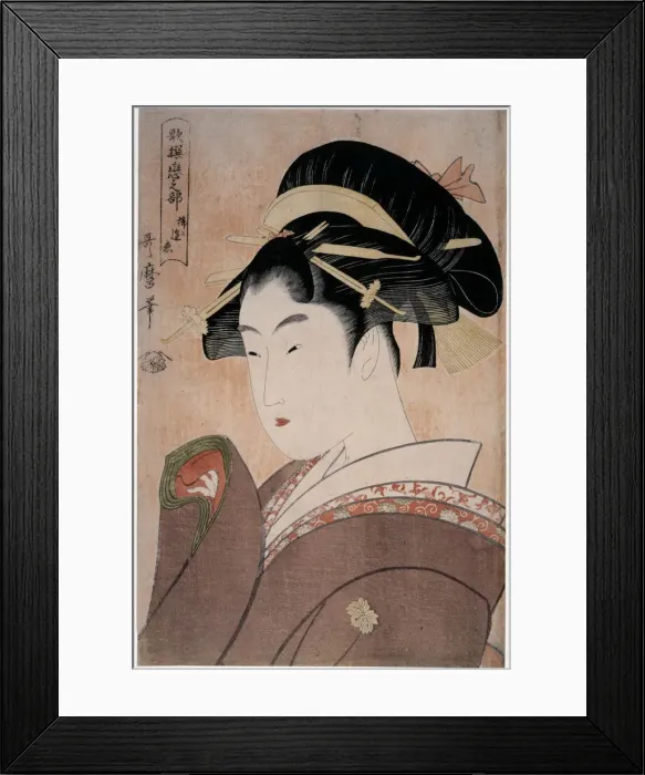 Framed Print : Love that Rarely Meets, from the series Anthology of Poems: The Love Section, 1793-1794. Artist: Utamaro, Kitagawa (1753-1806) Framed Print : Love that Rarely Meets, from the series Anthology of Poems: The Love Section, 1793-1794. Artist: Utamaro, Kitagawa (1753-1806)