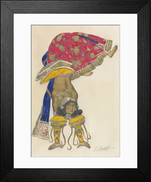 Framed Print : Costume design for the Ballet Blue God by R. Hahn, 1912. Artist: Bakst, Leon (1866-1924) Framed Print : Costume design for the Ballet Blue God by R. Hahn, 1912. Artist: Bakst, Leon (1866-1924)