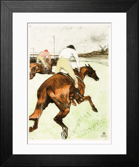 Framed Print : Le Jockey, 1899. Artist: Toulouse-Lautrec, Henri, de (1864-1901) Framed Print : Le Jockey, 1899. Artist: Toulouse-Lautrec, Henri, de (1864-1901)