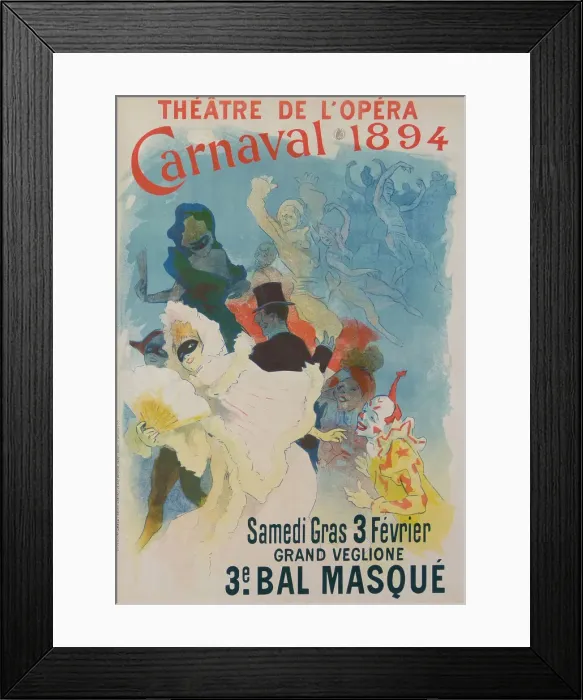 Framed Print : Theatre de l?Opera, Carnaval 1894, 1894. Artist: Cheret, Jules (1836-1932) Framed Print : Theatre de l?Opera, Carnaval 1894, 1894. Artist: Cheret, Jules (1836-1932)
