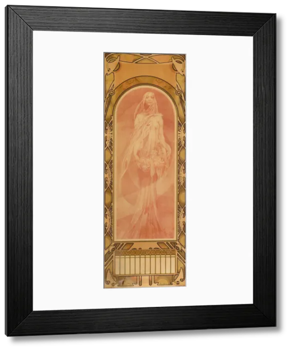 Framed Print : Invocation, 1897. Artist: Mucha, Alfons Marie (1860-1939) Framed Print : Invocation, 1897. Artist: Mucha, Alfons Marie (1860-1939)
