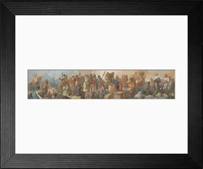 Framed Print : The History of Trade, 1898. Artist: Karasin, Nikolai Nikolayevich (1842-1908) Framed Print : The History of Trade, 1898. Artist: Karasin, Nikolai Nikolayevich (1842-1908)