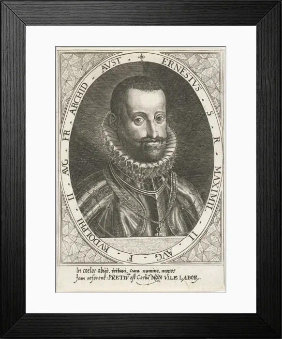 Framed Print : Portrait of Archduke Ernest of Austria (1553-1595), ca 1595-1597. Artist: Custos, Dominicus (1560-1612) Framed Print : Portrait of Archduke Ernest of Austria (1553-1595), ca 1595-1597. Artist: Custos, Dominicus (1560-1612)