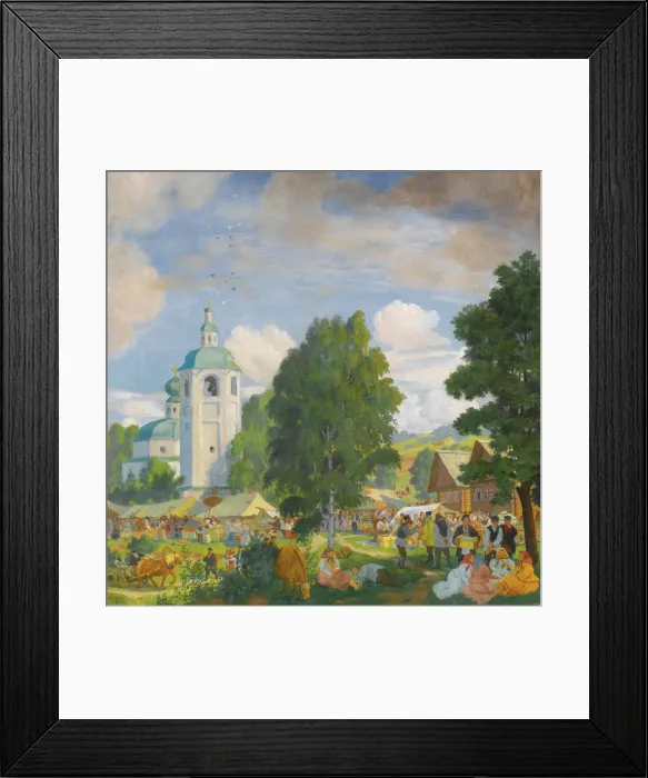 Framed Print : The Village Fair, 1920. Artist: Kustodiev, Boris Michaylovich (1878-1927) Framed Print : The Village Fair, 1920. Artist: Kustodiev, Boris Michaylovich (1878-1927)