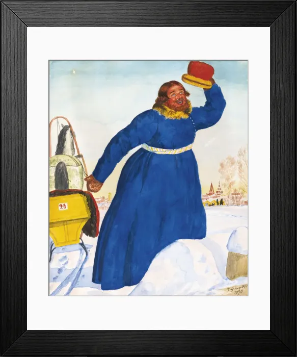Framed Print : Coachman, 1920. Artist: Kustodiev, Boris Michaylovich (1878-1927) Framed Print : Coachman, 1920. Artist: Kustodiev, Boris Michaylovich (1878-1927)