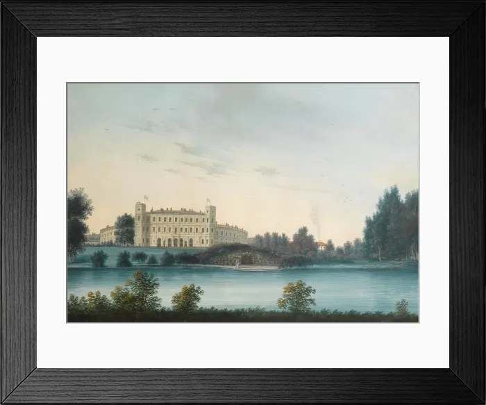 Framed Print : View of the Palace in Gatchina, Early 19th century. Artist: Anonymous Framed Print : View of the Palace in Gatchina, Early 19th century. Artist: Anonymous