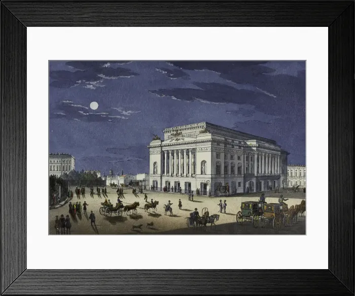 Framed Print : The Alexandrinsky Theatre in Saint Petersburg, First half of the 19th cent Artist: Beggrov, Karl Petrovich (1799-1875) Framed Print : The Alexandrinsky Theatre in Saint Petersburg, First half of the 19th cent Artist: Beggrov, Karl Petrovich (1799-1875)
