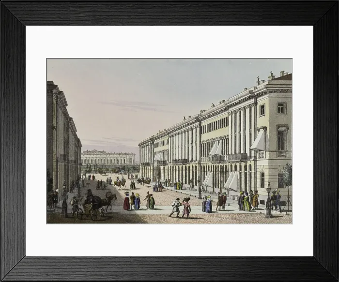 Framed Print : The Mikhailovskaya Street with view of the Michael Palace in St. Petersburg, First half of the 19th Artist: Beggrov, Karl Petrovich (1799-1875) Framed Print : The Mikhailovskaya Street with view of the Michael Palace in St. Petersburg, First half of the 19th Artist: Beggrov, Karl Petrovich (1799-1875)
