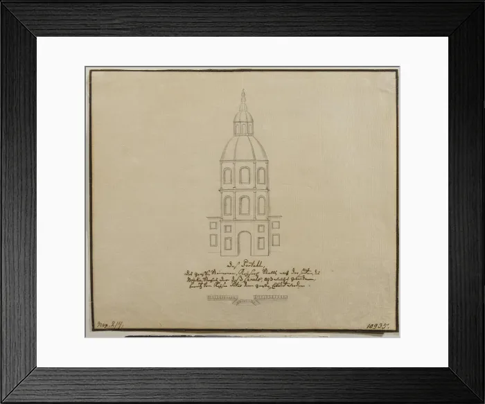 Framed Print : The Facade of the Central Part of the Court Stables on the Moika Embankment in St. Petersburg, 1740s Artist: Anonymous Framed Print : The Facade of the Central Part of the Court Stables on the Moika Embankment in St. Petersburg, 1740s Artist: Anonymous