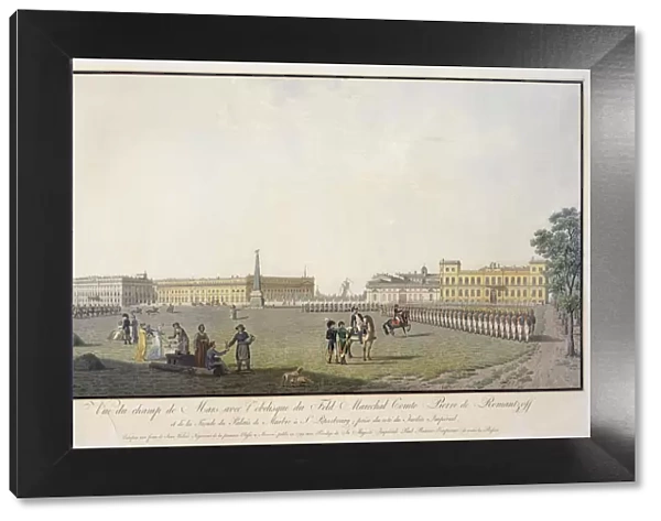 View of the Field of Mars and the Marble Palace in Saint Petersburg, 1804. Artist: Lory, Mathias Gabriel (1784-1846)
