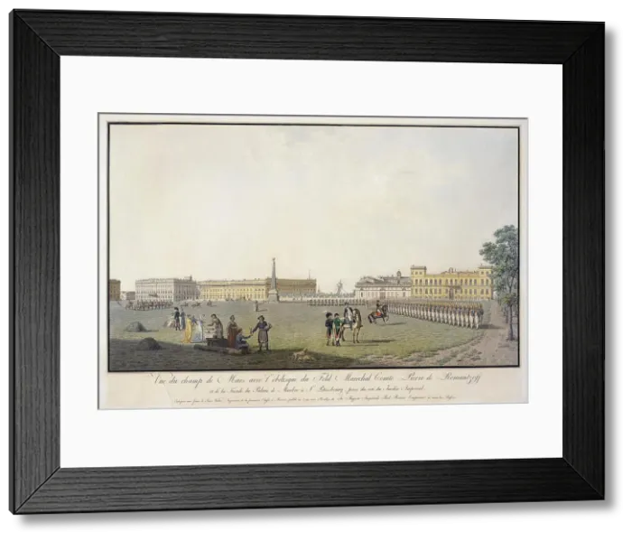 Framed Print : View of the Field of Mars and the Marble Palace in Saint Petersburg, 1804. Artist: Lory, Mathias Gabriel (1784-1846) Framed Print : View of the Field of Mars and the Marble Palace in Saint Petersburg, 1804. Artist: Lory, Mathias Gabriel (1784-1846)
