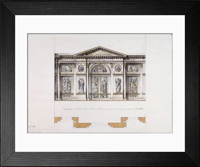 Framed Print : Iconostasis in the Smolny Convent of the Resurrection in St. Petersburg, 1780s. Artist: Quarenghi, Giacomo Antonio Domenico (1744-1817) Framed Print : Iconostasis in the Smolny Convent of the Resurrection in St. Petersburg, 1780s. Artist: Quarenghi, Giacomo Antonio Domenico (1744-1817)