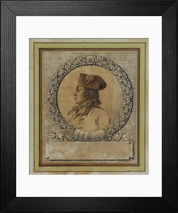 Framed Print : Portrait of Philippe-Francois-Joseph Le Bas (1762-1794), c. 1793. Artist: David, Jacques Louis (1748-1825) Framed Print : Portrait of Philippe-Francois-Joseph Le Bas (1762-1794), c. 1793. Artist: David, Jacques Louis (1748-1825)