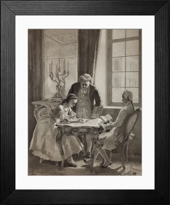 Framed Print : Russian language lesson of Empress Catherine II, 1894. Artist: Klodt, Mikhail Petrovich, Baron (1835-1914) Framed Print : Russian language lesson of Empress Catherine II, 1894. Artist: Klodt, Mikhail Petrovich, Baron (1835-1914)