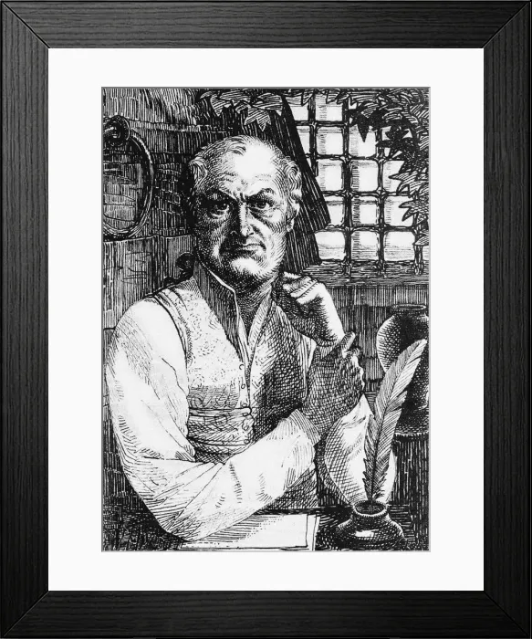 Framed Print : Donatien Alphonse Francois de Sade. Artist: Vibert, Pierre-Eugene (1875-1937) Framed Print : Donatien Alphonse Francois de Sade. Artist: Vibert, Pierre-Eugene (1875-1937)