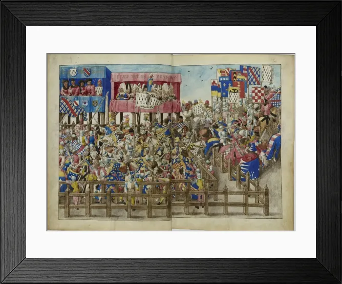 Framed Print : The Tournament Book of Rene d Anjou, ca 1447. Artist: Anonymous Framed Print : The Tournament Book of Rene d Anjou, ca 1447. Artist: Anonymous