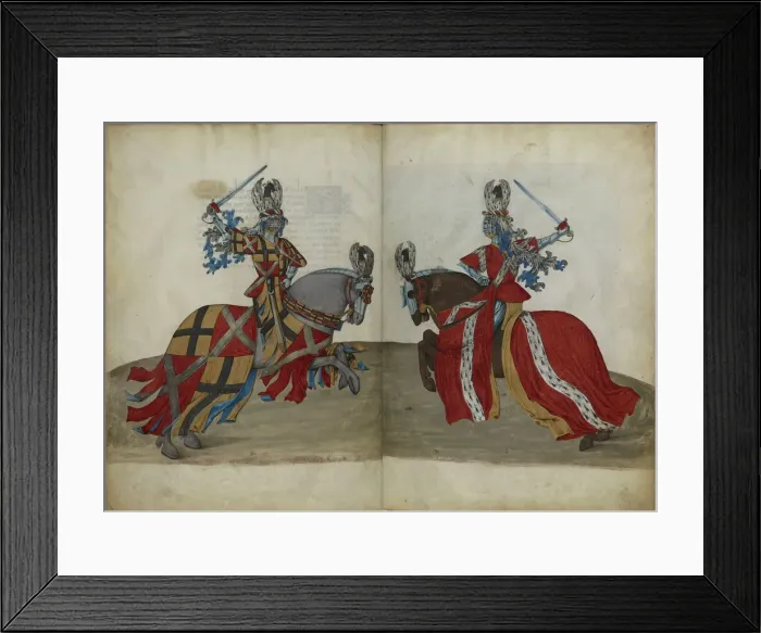 Framed Print : The Tournament Book of Rene d Anjou, ca 1447. Artist: Anonymous Framed Print : The Tournament Book of Rene d Anjou, ca 1447. Artist: Anonymous