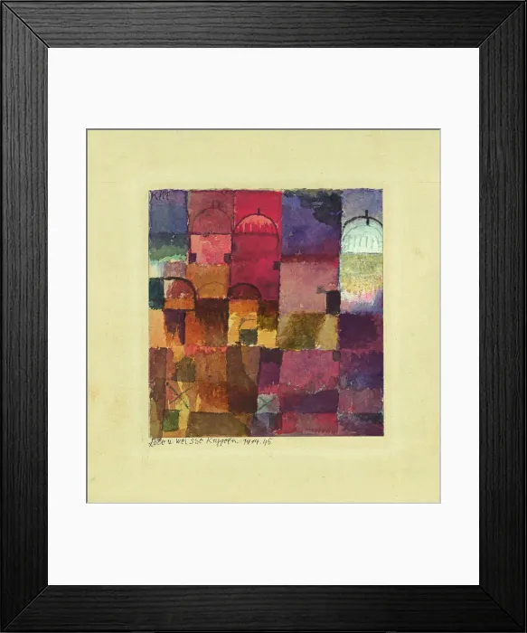 Framed Print : Red and White Domes, 1914. Artist: Klee, Paul (1879-1940) Framed Print : Red and White Domes, 1914. Artist: Klee, Paul (1879-1940)
