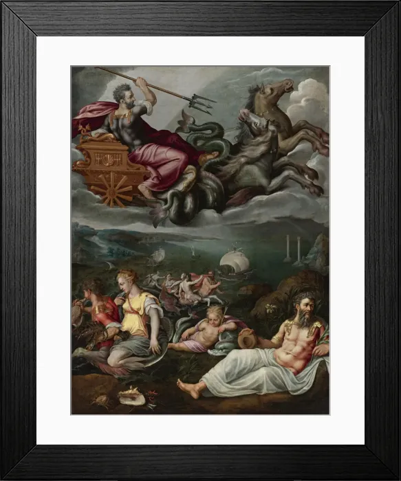 Framed Print : Allegory of the Sea. Artist: Stradanus (Straet, van der), Johannes (1523-1605) Framed Print : Allegory of the Sea. Artist: Stradanus (Straet, van der), Johannes (1523-1605)