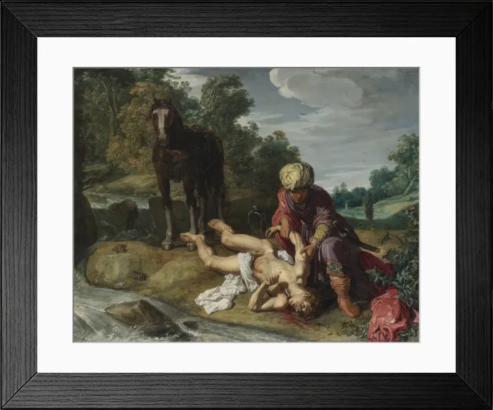 Framed Print : The Good Samaritan, c. 1612. Artist: Lastman, Pieter Pietersz. (1583-1633) Framed Print : The Good Samaritan, c. 1612. Artist: Lastman, Pieter Pietersz. (1583-1633)