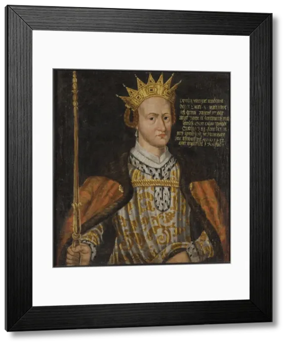 Framed Print : Margaret I of Denmark (1353-1412). Artist: Anonymous Framed Print : Margaret I of Denmark (1353-1412). Artist: Anonymous