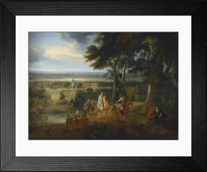 Framed Print : Rudolf of Habsburg (1218-1291) handing over his horse to a priest delivering the viaticum. Artist: D Arthois, Jacques (1613-1686) Framed Print : Rudolf of Habsburg (1218-1291) handing over his horse to a priest delivering the viaticum. Artist: D Arthois, Jacques (1613-1686)