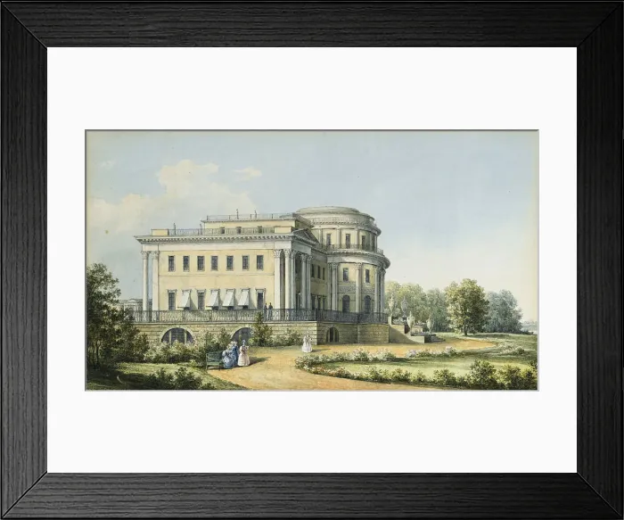 Framed Print : The Yelagin Palace in Saint Petersburg, 1839. Artist: Chernetsov, Nikanor Grigoryevich (1805-1879) Framed Print : The Yelagin Palace in Saint Petersburg, 1839. Artist: Chernetsov, Nikanor Grigoryevich (1805-1879)