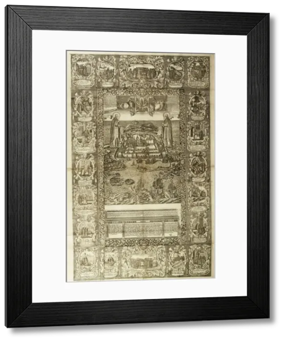 Framed Print : Saints Zosima and Savvatiy of Solovki with view of the Solovetsky Monastery, 1765. Artist: Pastukhov, Dmitri (active Mid of 18th cen. ) Framed Print : Saints Zosima and Savvatiy of Solovki with view of the Solovetsky Monastery, 1765. Artist: Pastukhov, Dmitri (active Mid of 18th cen. )