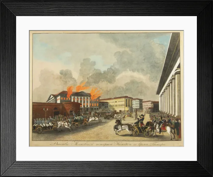 Framed Print : The Moscow Firefighters, 1810. Artist: Anonymous Framed Print : The Moscow Firefighters, 1810. Artist: Anonymous