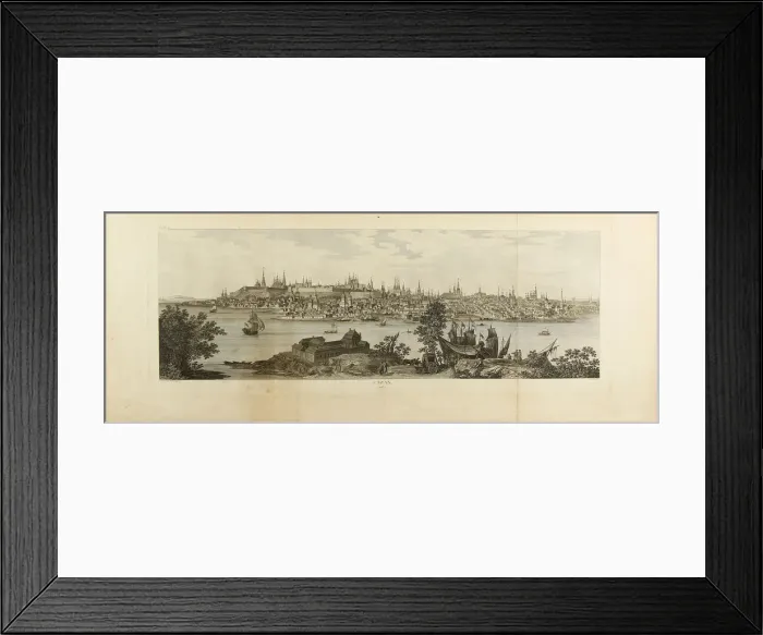 Framed Print : Panoramic View of Kasan, 1767. Artist: Lespinasse, Louis-Nicolas de (1734-1808) Framed Print : Panoramic View of Kasan, 1767. Artist: Lespinasse, Louis-Nicolas de (1734-1808)