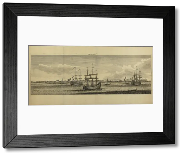 Framed Print : View of Arkhangelsk, ca 1770. Artist: Anonymous Framed Print : View of Arkhangelsk, ca 1770. Artist: Anonymous