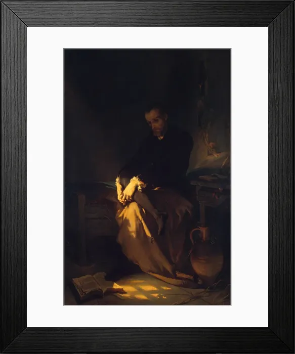Framed Print : Tasso in the Prison, 1853
