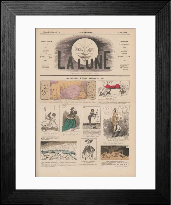 Framed Print : Le salon pour rire, 13 May 1866, La Lune, 2, 1866, No, 10, 1866 Framed Print : Le salon pour rire, 13 May 1866, La Lune, 2, 1866, No, 10, 1866