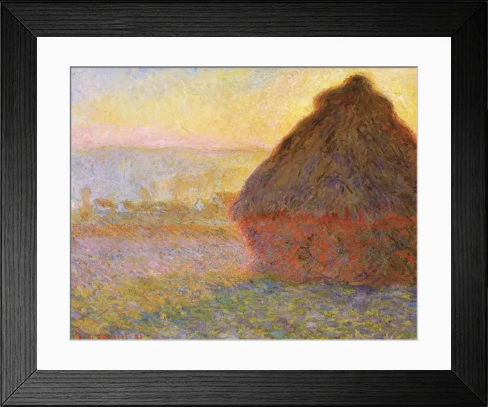 Framed Print : Grainstack (Sunset), 1891 Framed Print : Grainstack (Sunset), 1891