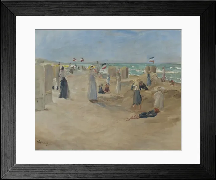 Framed Print : On the beach at Noordwijk, 1908 Framed Print : On the beach at Noordwijk, 1908
